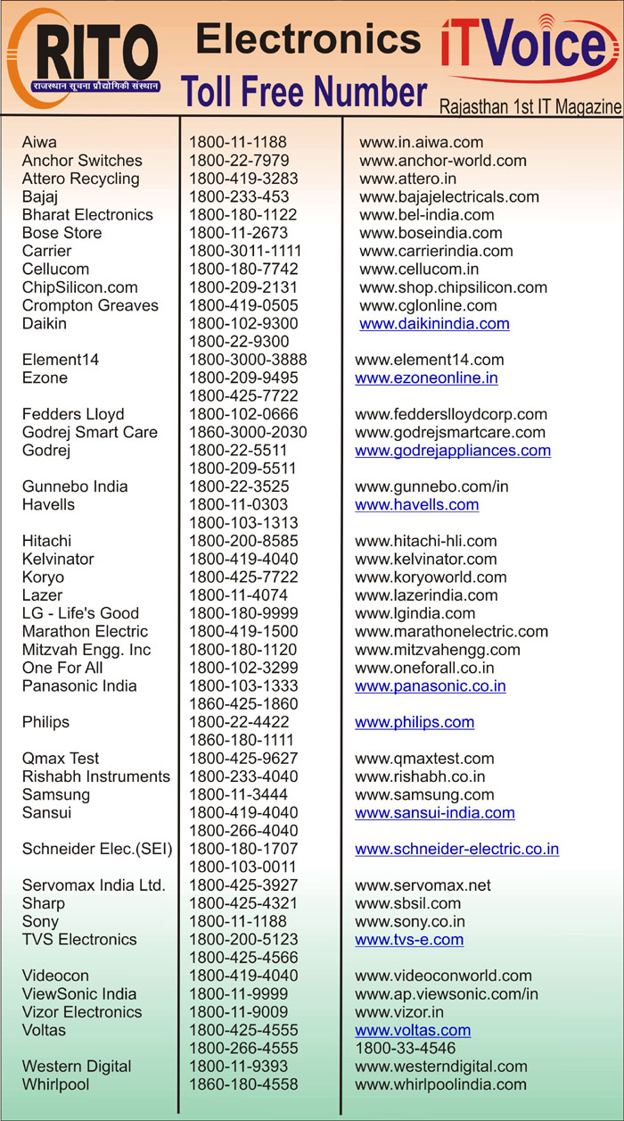 Electronics Toll Free